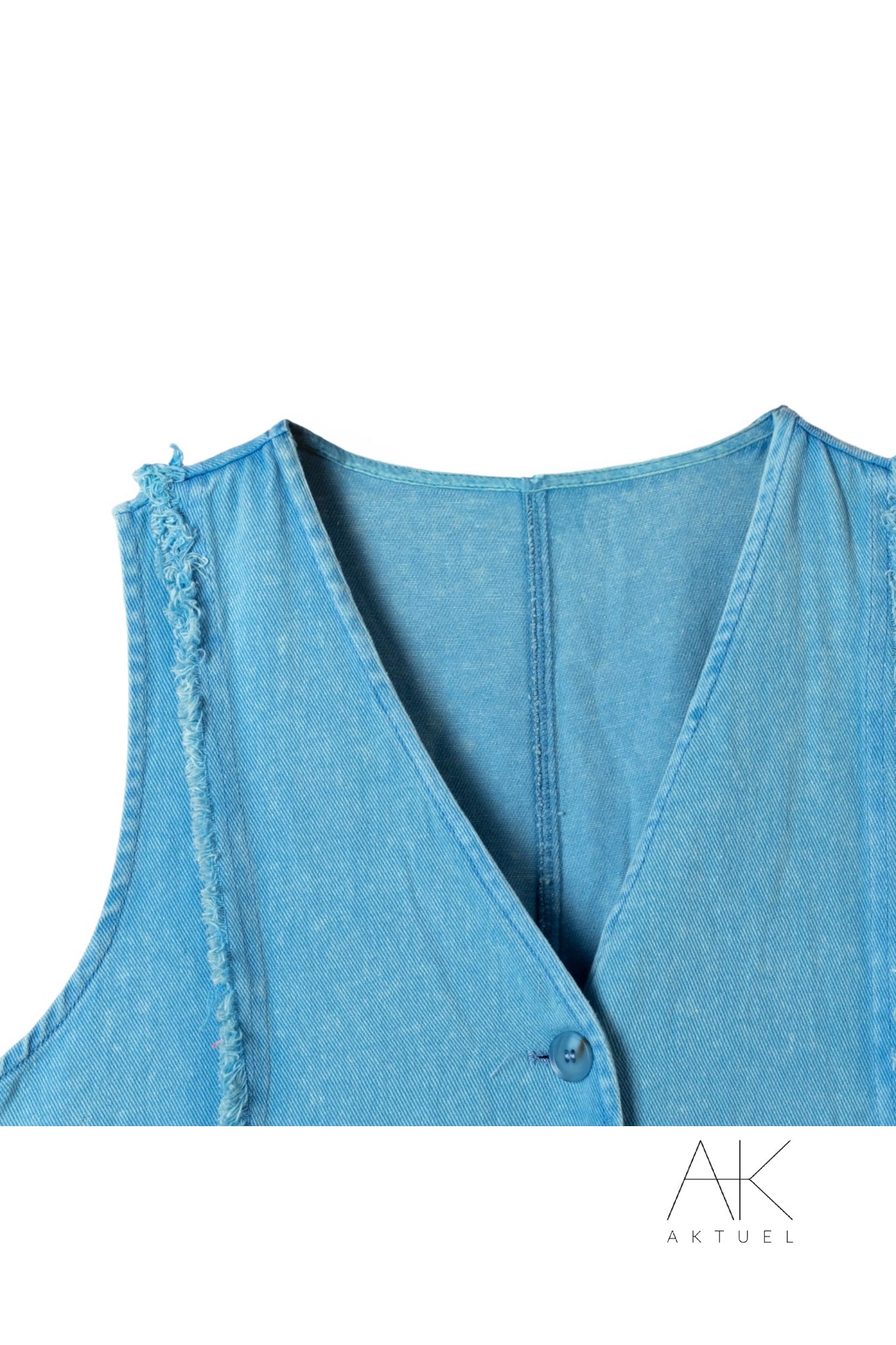 Combinaison sans manches bleu