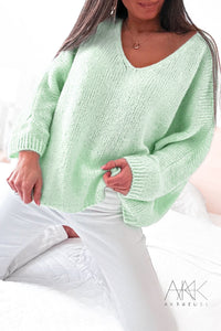 Pull Mohair Vert Pomme