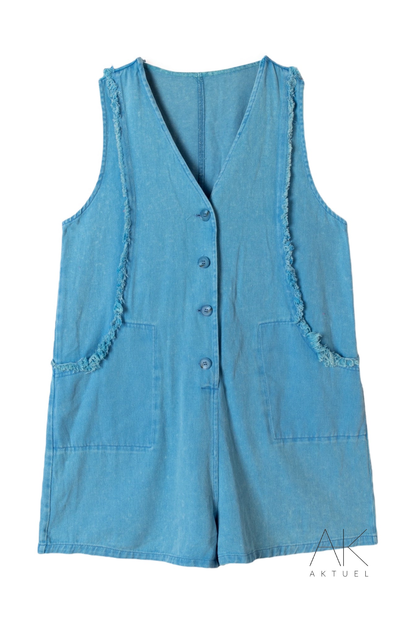 Combinaison sans manches bleu