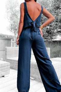 Combinaison fluide bleu marine