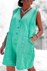 Combinaison sans manches verte