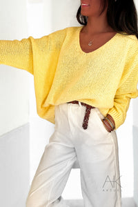 Pull Mohair Jaune
