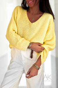 Pull Mohair Jaune