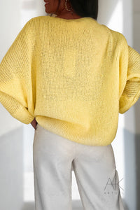 Pull Mohair Jaune