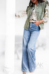 Jean brut wide leg