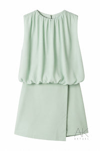 Combinaison short vert sauge