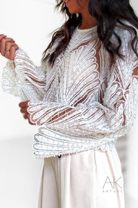 Blouse Dentelle & Perles