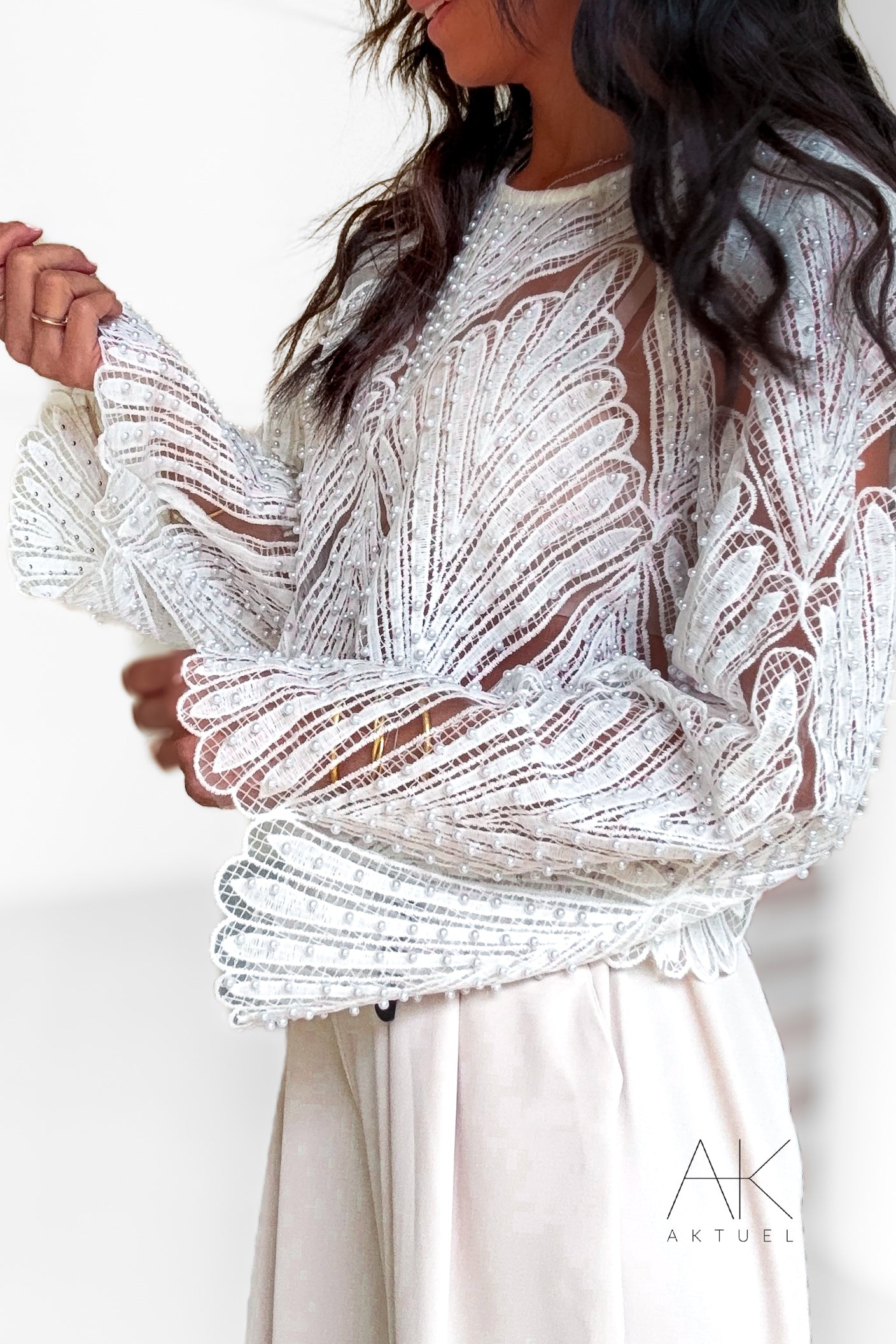 Blouse Dentelle & Perles