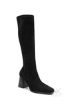 Bottes noires suédine à talon