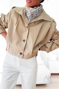 Trench courte beige