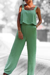 Combinaison fluide vert d'eau