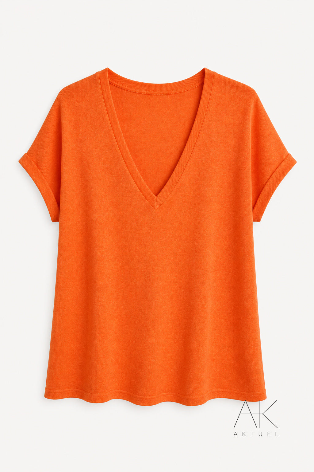 T-shirt en maille orange