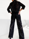 Pantalon noir en dentelle
