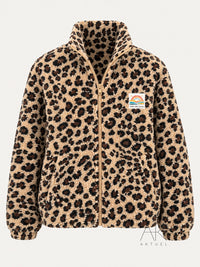 Veste Polaire léopard zippée