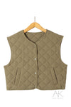 Gilet matelassé sans manches kaki