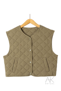 Gilet matelassé sans manches kaki