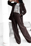 Veste blazer oversize couleur chocolat
