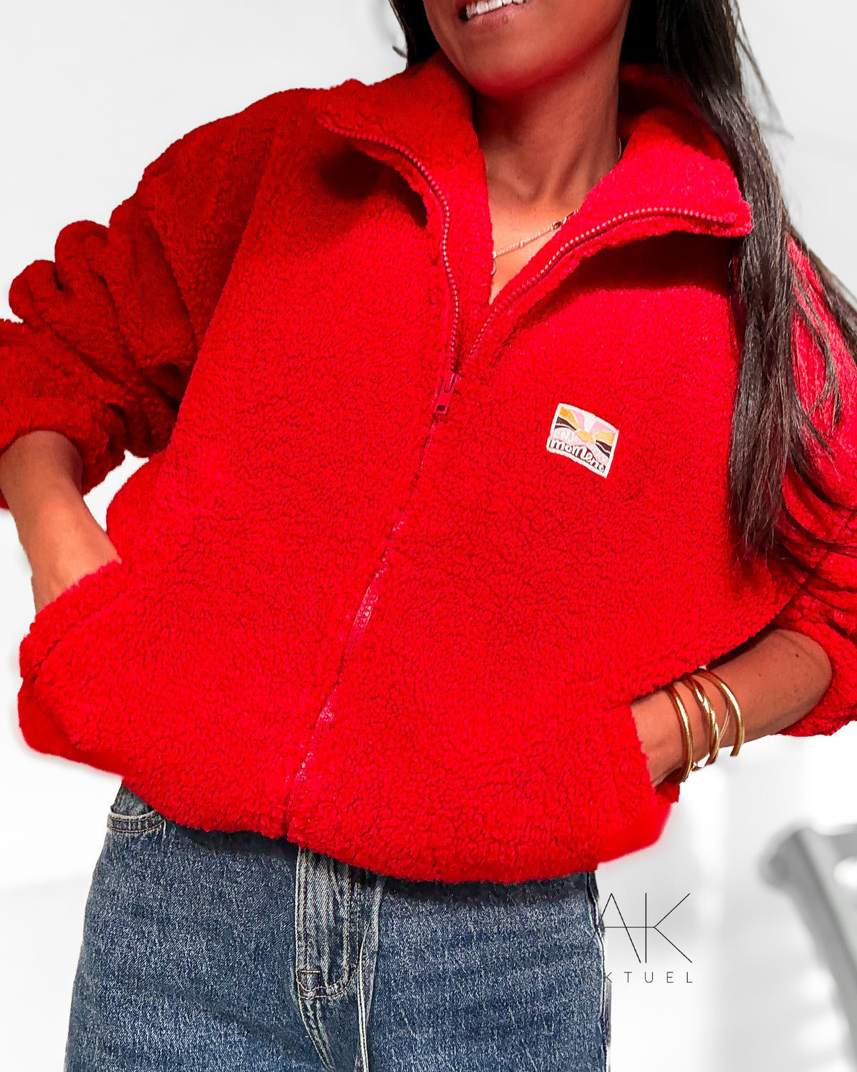 Veste Polaire rouge