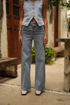Jean brut wide leg