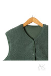 Gilet sans manches en sherpa vert clair