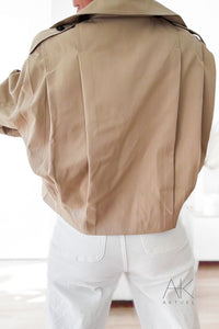 Trench courte beige