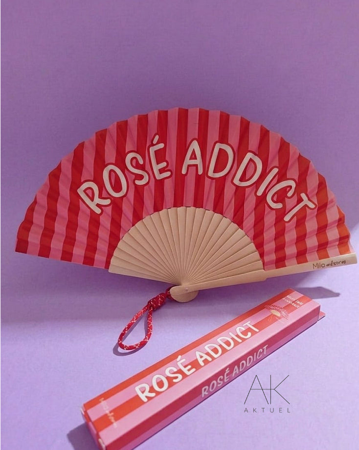 Éventails fantaisie « rosé addict »