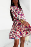 Robe courte imprimée cachemire