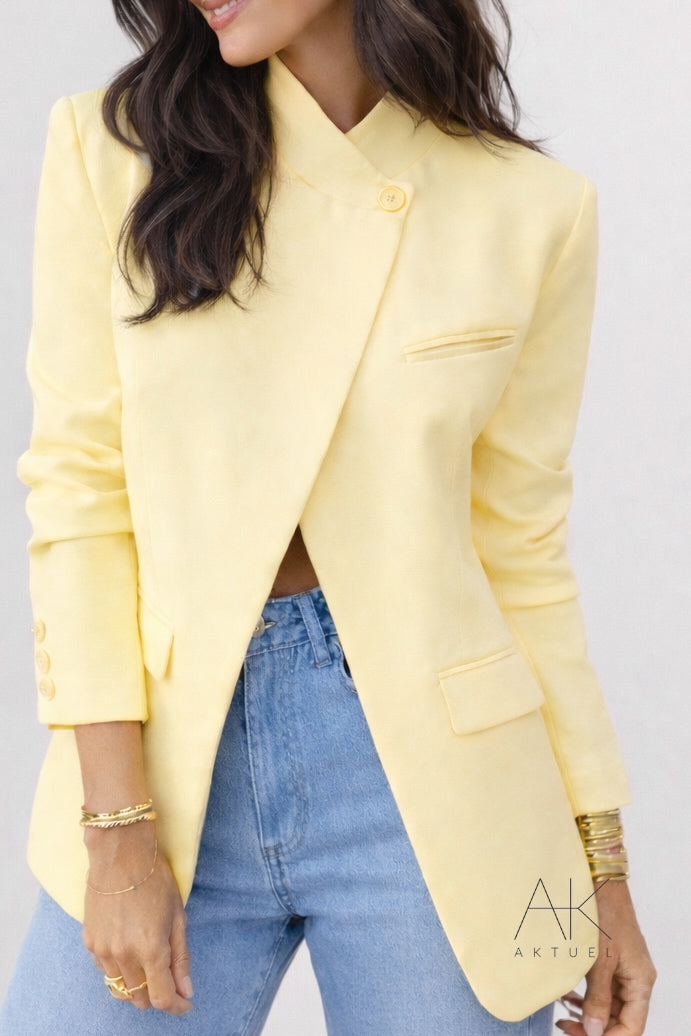 Veste blazer structuré jaune