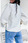 Blouse bohème écrue en dentelle