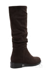 Bottes plates suédine marron