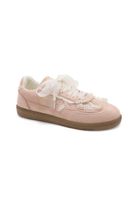 Basket rose finition dentelle