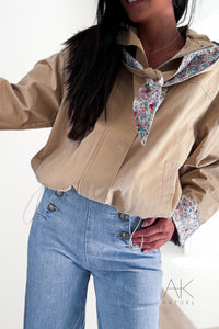 Veste gabardine liberty beige