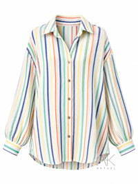 Chemise rayée pastel