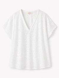T-shirt broderie anglaise – grande taille