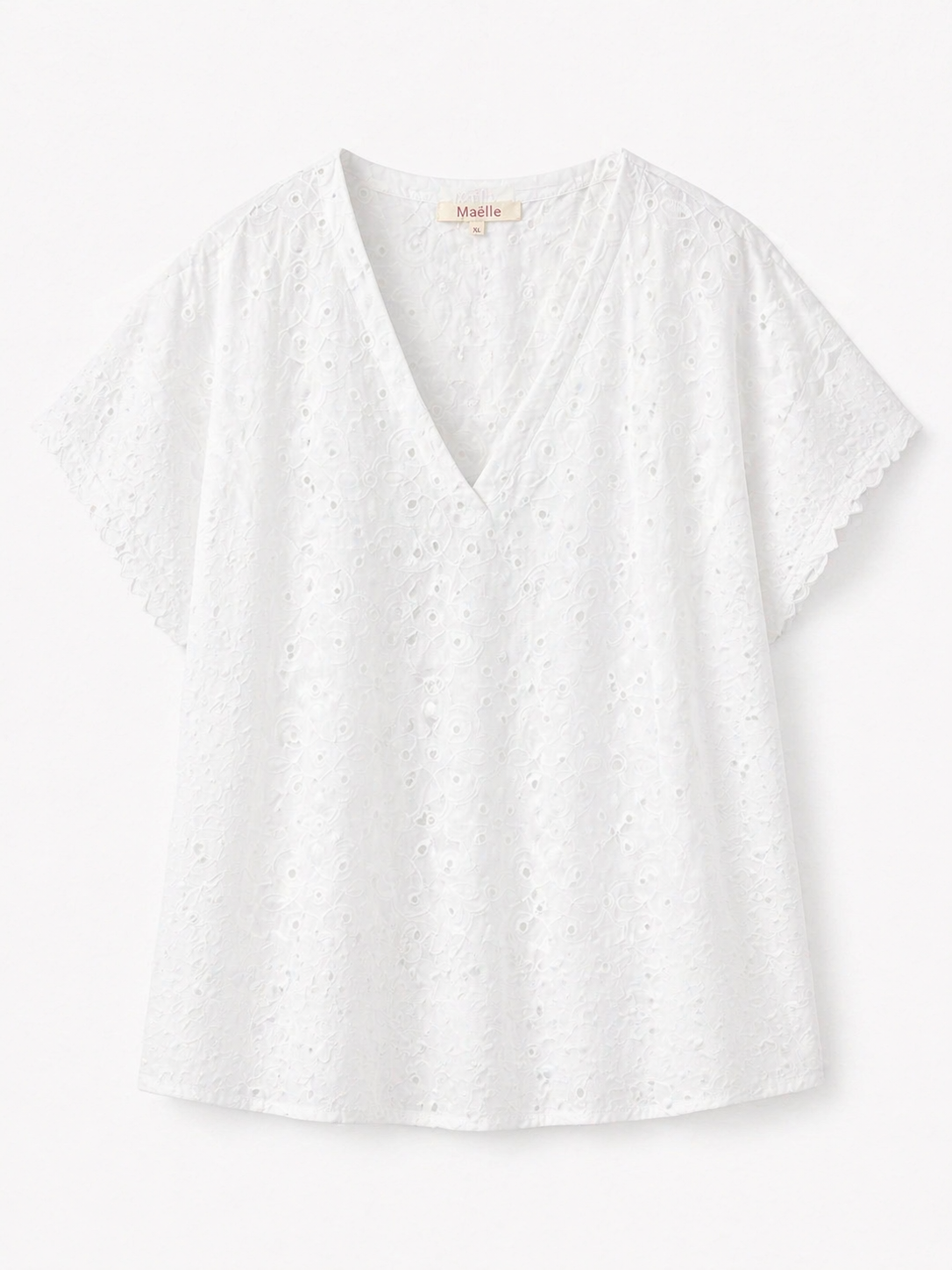 T-shirt broderie anglaise – grande taille