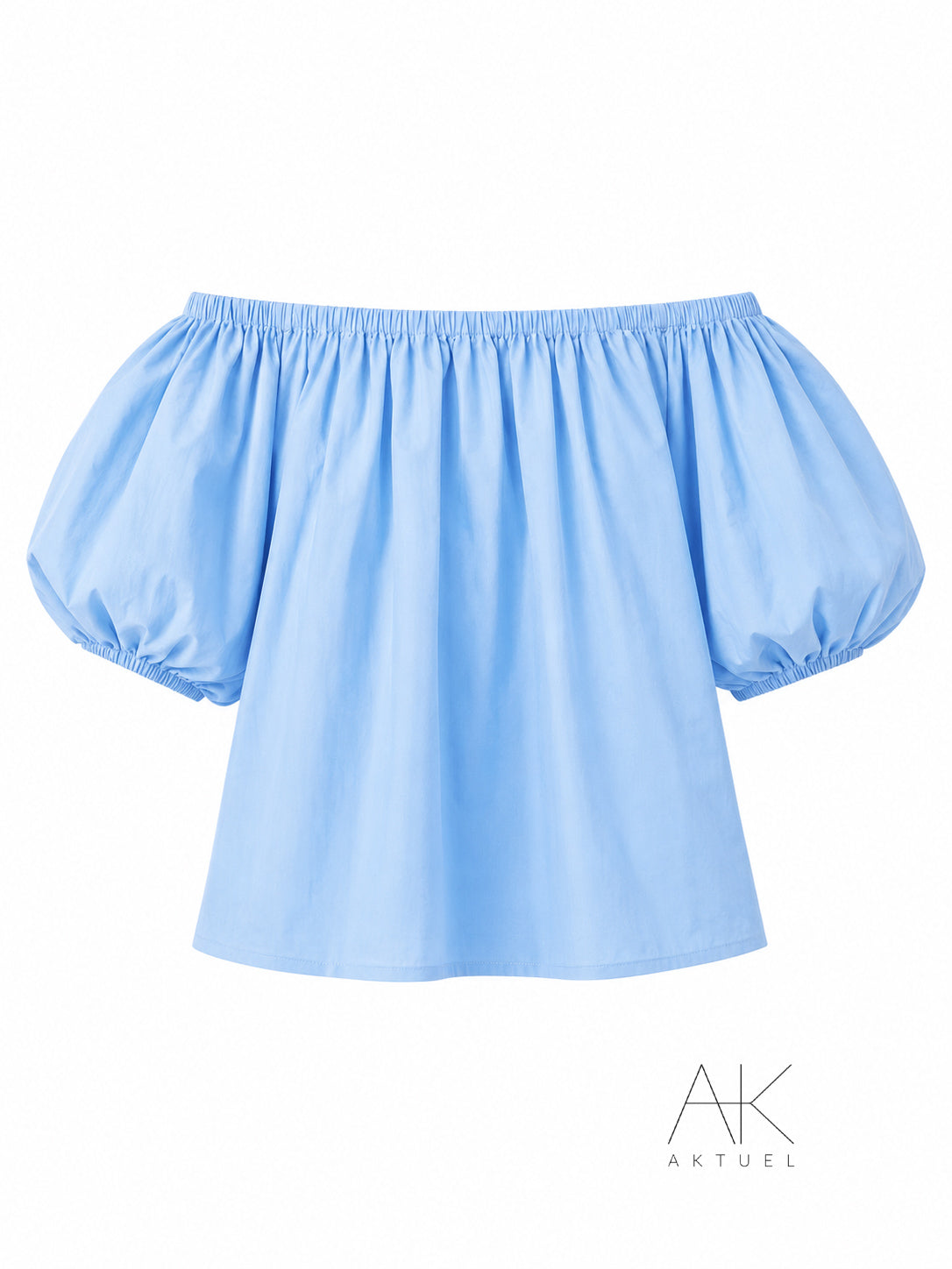 Top bardot bleu pastel