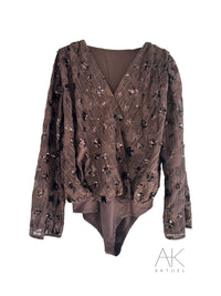 Body sequins marron