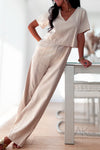 Combinaison en lin beige