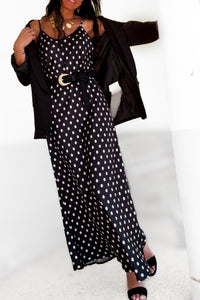 Robe longue à pois