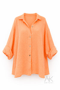 Chemise gaze de coton corail