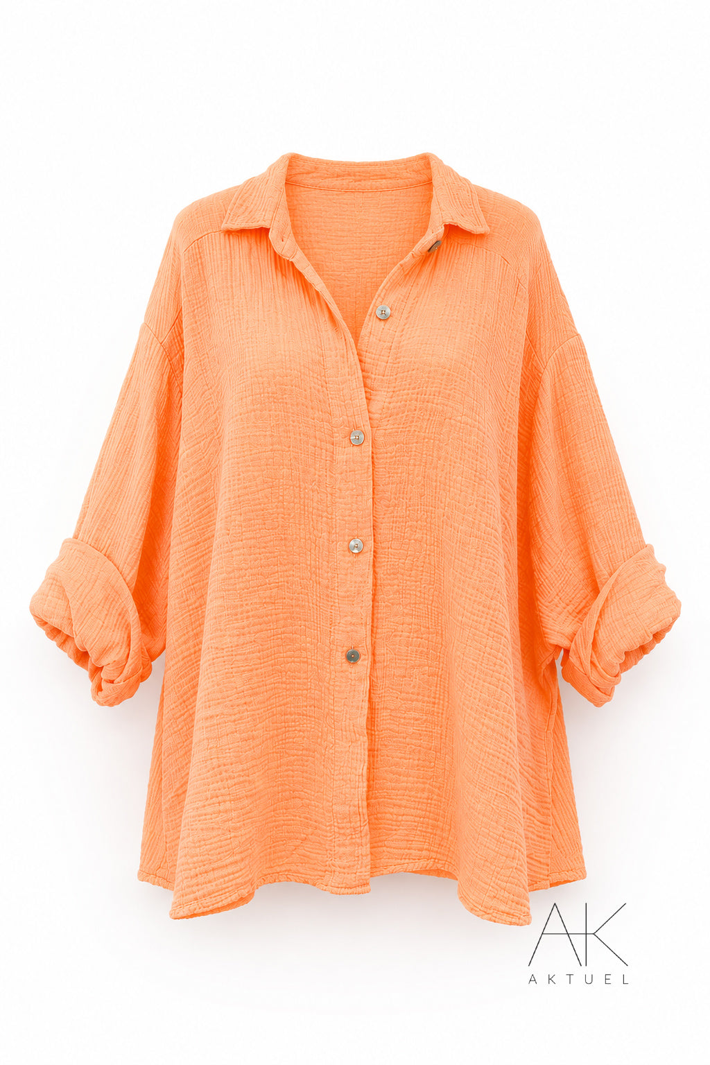 Chemise gaze de coton corail
