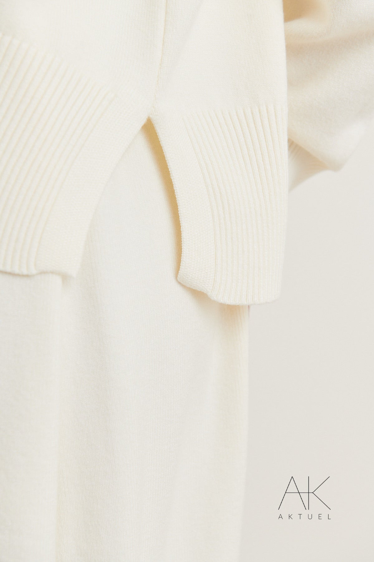 Pull en maille oversize écru