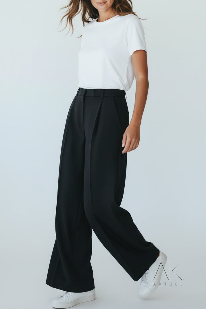 Pantalon tailleur noir