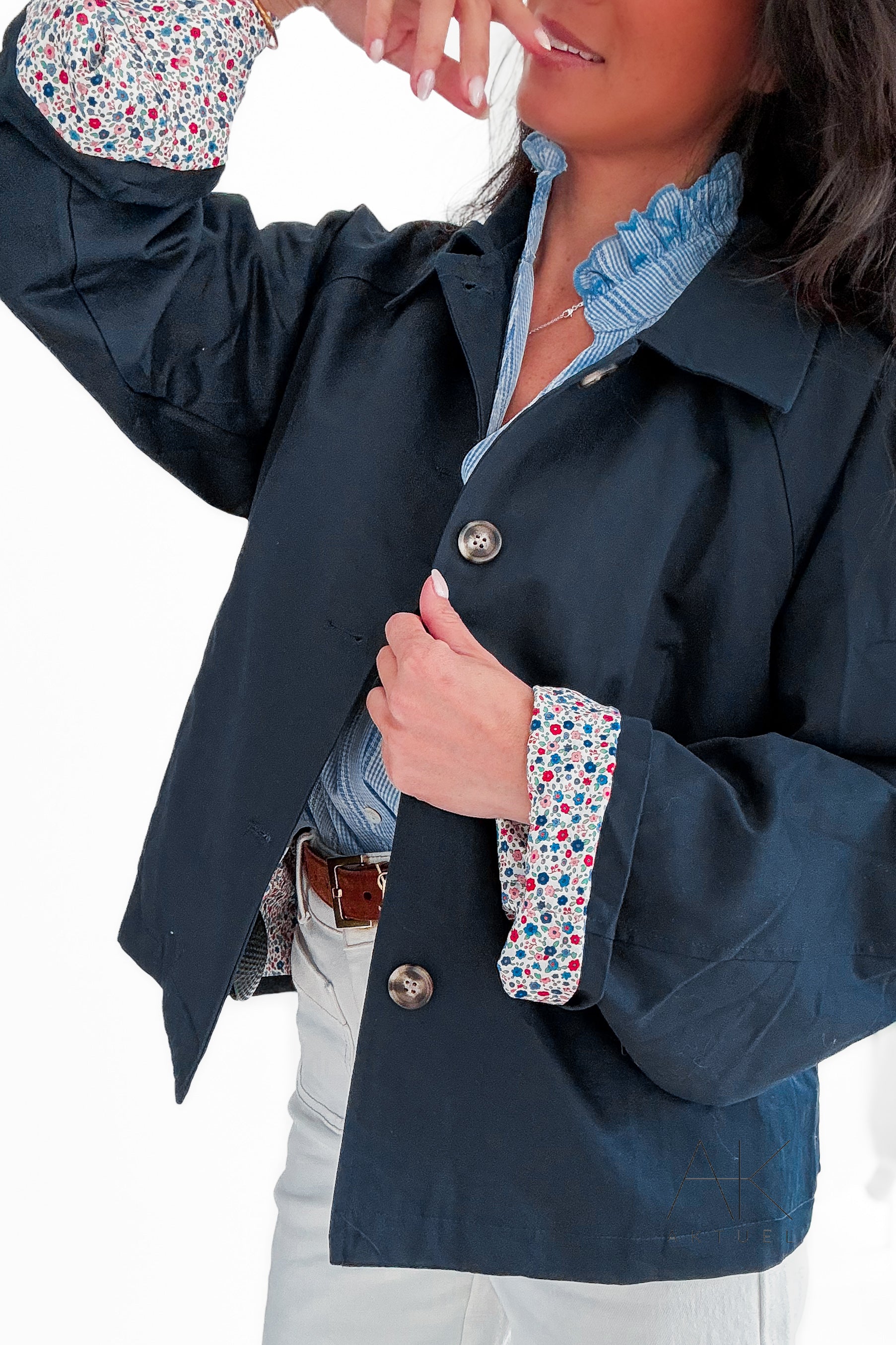 Veste gabardine marine