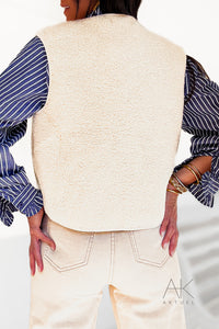 Gilet sans manches en sherpa