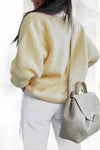 Pull mohair Jaune pastel