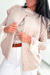 Gilet sans manches texturé beige
