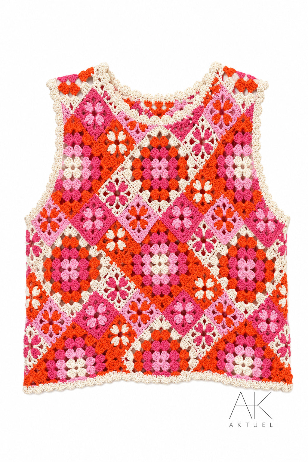 Débardeur bohème crochet Multicolore