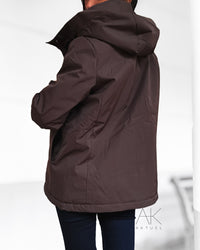 Parka fourrée avec capuche déperlant et coupe vent