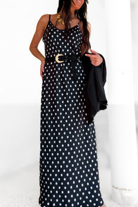 Robe longue à pois